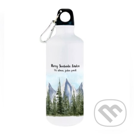Turistická láhev Hory, svoboda, láska – tři slova, jeden pocit