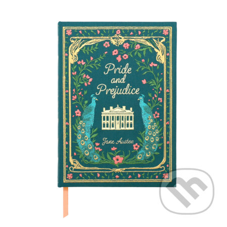 The Reading Room - Pýcha a predsudok - vyšívaný zápisník s pevnou väzbou