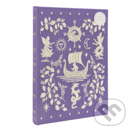 The Reading Room - Odysea - vyšívaný zápisník s pevnou väzbou