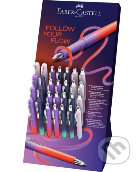 xFlow Edition Poly Ball guľôčkové perá+Poly Pen plniace perá 28 ks, stojanček