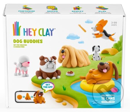 HEY CLAY SET DOG BUDDIES 15PK CEE