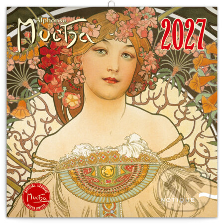 NOTIQUE Nástenný poznámkový kalendár Alphonse Mucha 2027 (Notique). Notique, 2026