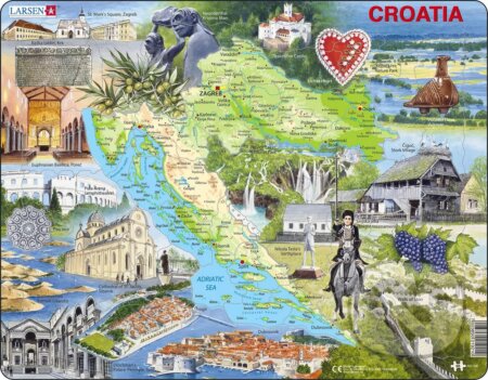 Chorvátsko (A21-GB) - puzzle z kategorie Naučné puzzle