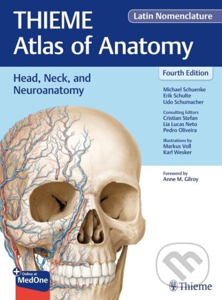 Kniha: Head, Neck, and Neuroanatomy (THIEME Atlas of Anatomy), Latin Nomenclature (Michael Schuenke). Thieme Medical Publishers, 2025