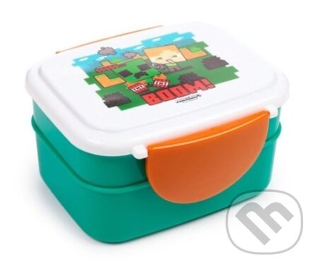 Svačinový box s příborem Minecraft SSS BOOM - -