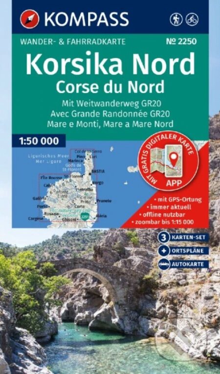 Korzika sever 1: 50 000