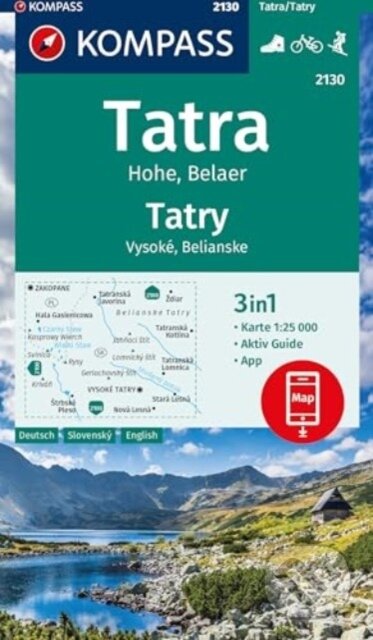 Tatry- Vysoké, Belianske 1: 25 000