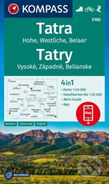 Tatry- Vysoké, Západné, Belianske 1: 50 000