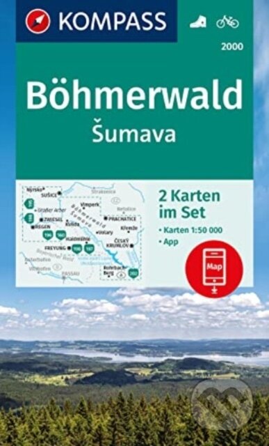 Kniha: Šumava 1:50 000 / sada 2 turistických map KOMPASS 2000 (). , 2023