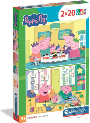 Puzzle: Puzzle Prasátko Peppa 2x20 dílků (Clementoni). Clementoni, 2026