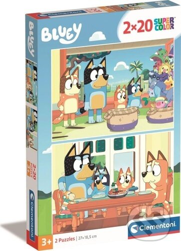 Puzzle: Puzzle Bluey 2x20 dílků (Clementoni). Clementoni, 2026