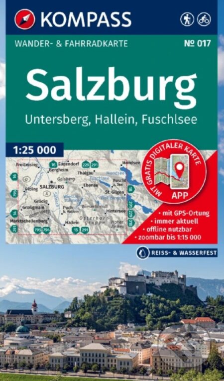 Salzburg, Untersberg, Hallein, Fuschlsee 1: 25 000