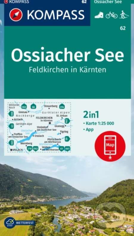 Ossiacher See, Feldkirchen in Kärnten 1: 25 000