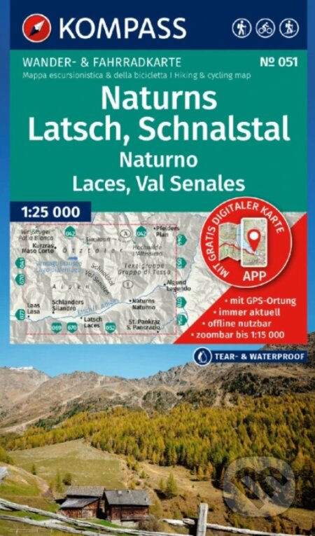 051 Naturns, Latsch, Schnalstal 1: 25 000