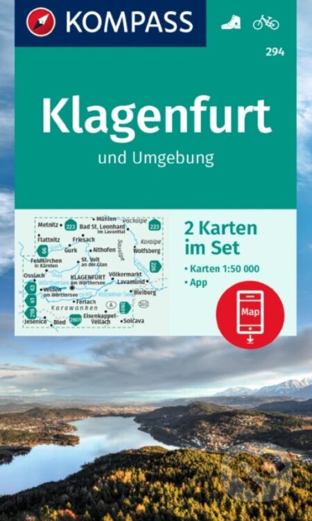 294 Klagenfurt und Umgebung 1: 50 000 (Kompass). Kompass, 2022