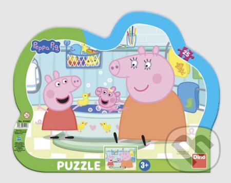 Puzzle: Puzzle Peppa Pig ve vaně kontura (25 ) (Dino). Dino, 2026