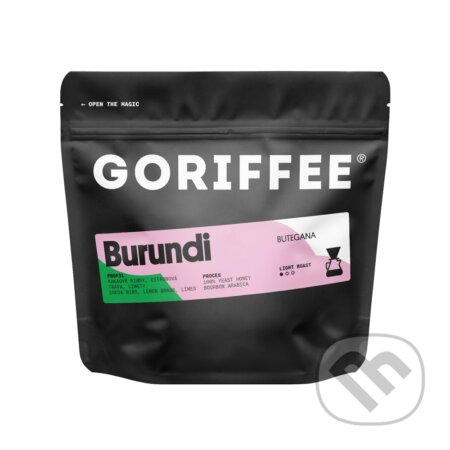 Kávy a čaje: Burundi Butegana Honey Filter 250 g (Goriffee). Goriffee, 2026