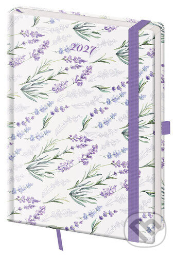 Denní diář 2027 A5 Vario Lavender s gumičkou (Helma). Helma, 2026