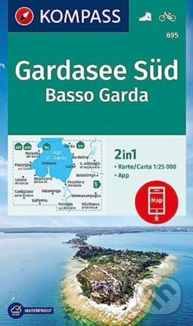 695 Gardasee Süd, Basso Garda 1: 25 000 (Kompass). Kompass, 2024