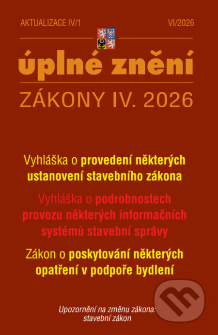 Aktualizace IV/1 / 2026 - Zákon o poskytování opatření v podpoře bydlení (Autorský kolektív). Poradce s.r.o., 2026