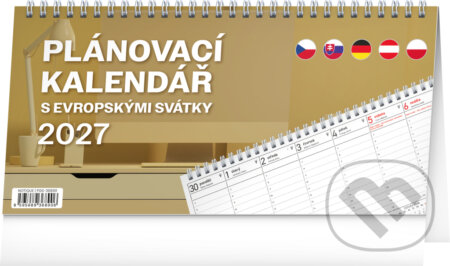 NOTIQUE Stolní Plánovací kalendář s evropskými svátky 2027 (Notique). Notique, 2026