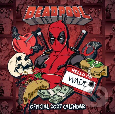 Kniha: Oficiální nástěnný kalendář 2027 Marvel: Deadpool s plakátem (SQ 30,5 x 30,5|61 cm) (Deadpool). Deadpool, 2026