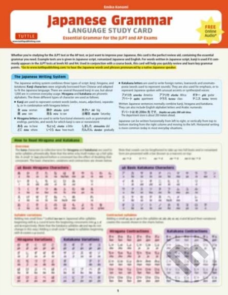 Kniha: Japanese Grammar Language Study Card (Emiko Konomi). Tuttle Publishing, 2021