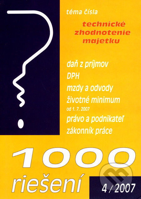 1000 riešení 4/2007, Poradca s.r.o., 2007