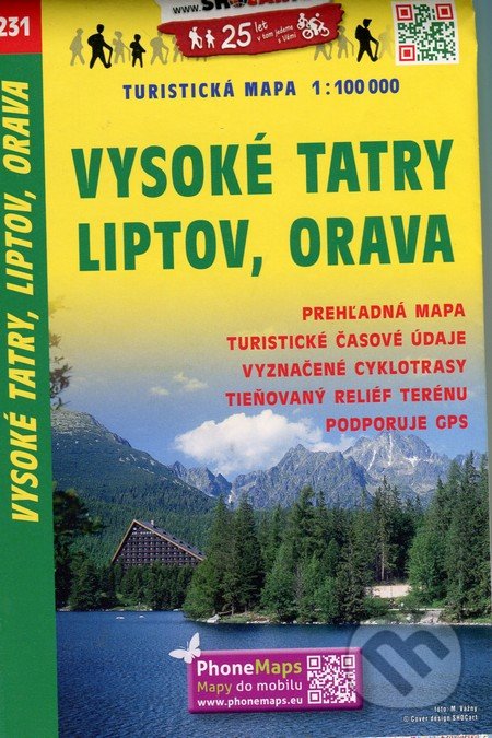 Vysoké Tatry, Liptov, Orava 1:100 000, SHOCart, 2020