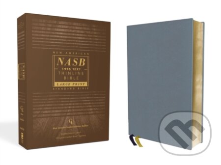 Kniha: NASB, Thinline Bible, Large Print, Genuine Leather, Buffalo, Blue, Red Letter, 1995 Text, Comfort Print (Zondervan). Zondervan, 2020