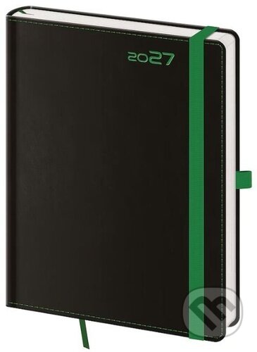 Týdenní diář 2027 B6 Black Green s poutkem (Helma). Helma, 2026