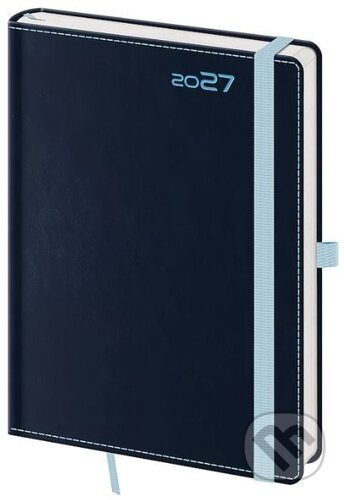 Týdenní diář 2027 A5 Double Blue s poutkem (Helma). Helma, 2026