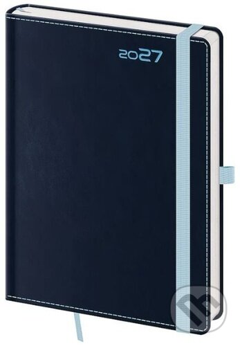 Denní diář 2027 A5 Double Blue s poutkem (Helma). Helma, 2026