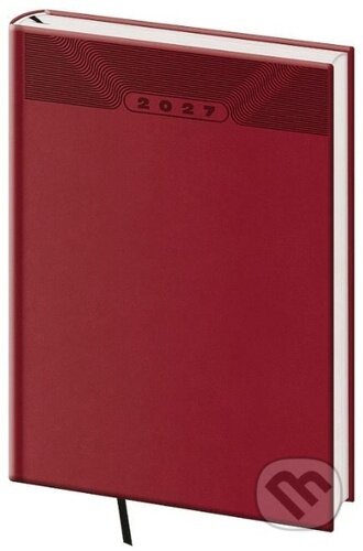 Týdenní diář 2027 A5 Print Classic anglický červený (Helma). Helma, 2026