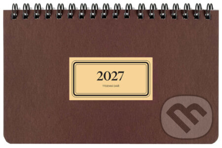 Diář 2027 týdenní na šířku RETRO, vínový (BOBO BLOK). BOBO BLOK, 2026