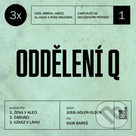 Audiokniha: 3× Oddělení Q (Jussi Adler-Olsen). OneHotBook, 2026