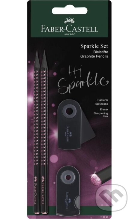Grafitová ceruzka Sparkle set black-rose BL (Faber-Castell). Faber-Castell