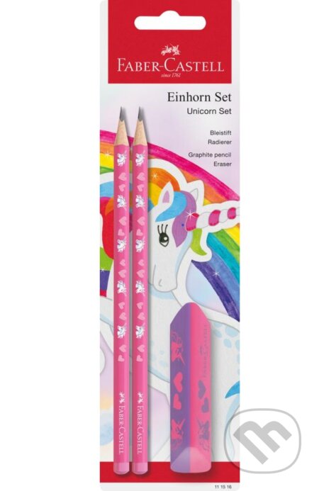 Unicorn Grafitová ceruzka+guma, set (Faber-Castell). Faber-Castell