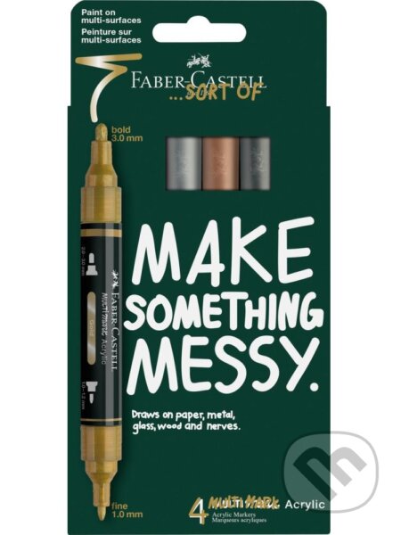 Akrylové popisovače multimark Set 4 Metal (Faber-Castell). Faber-Castell