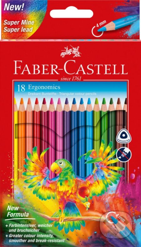 Pastelky TRIA s extra hrubou tuhou set 18 farebné (Faber-Castell). Faber-Castell, 2026