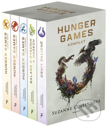 Kniha: HUNGER GAMES – komplet, 1.-5.díl - box (Suzanne Collinsová). Fragment, 2026