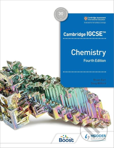Kniha: Cambridge IGCSE™ Chemistry 4th Edition (Doug Wilford a Bryan Earl). Hodder, 2021