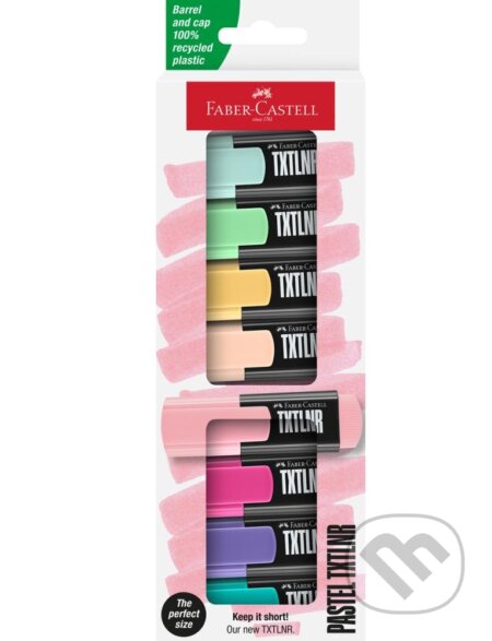 Zvýrazňovač TXTLNR Pastel Mini/8 set (Faber-Castell). Faber-Castell