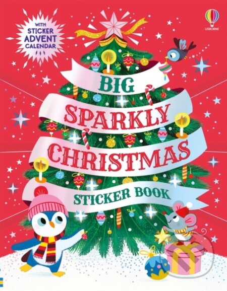 Kniha: Big Sparkly Christmas Sticker Book (Holly Bathie). Usborne, 2026