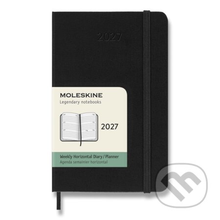 Moleskine – 12-mesačný týždenný horizontálny diár 2027 (čierny) (Moleskine). Moleskine, 2024