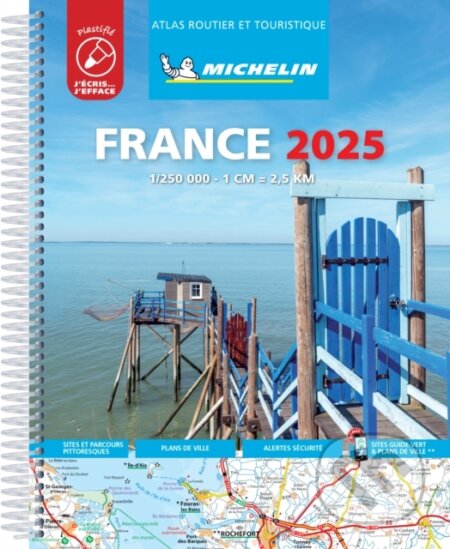 Kniha: France 2025 - Tourist & Motoring Atlas Laminated Spiral (Michelin). , 2024