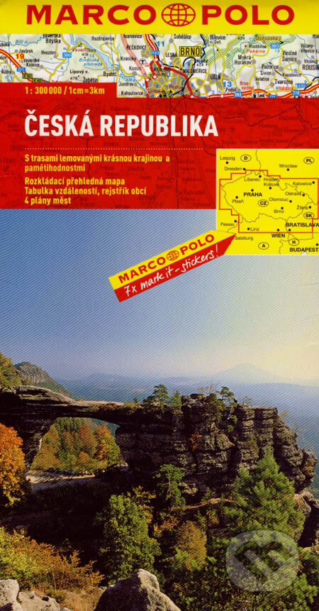 Česká republika 1:300 000 (1 cm = 3 km)