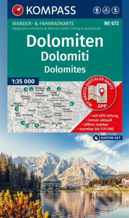 672 Dolomity 1: 35 000 KOMPASS (Kompass). Kompass, 2026