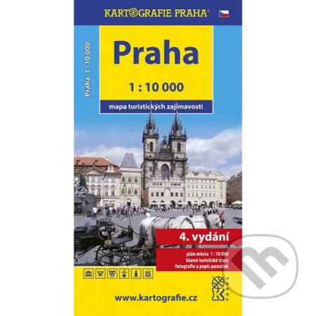 Praha - mapa turistických zajímavostí 1:10 000, Kartografie Praha, 2013