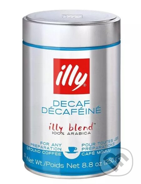 Kávy a čaje: illy Káva mletá bezkofeínová (Illy). Illy